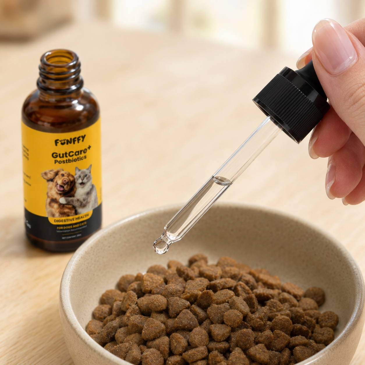 FUNFFY GutCare+ served with dry food