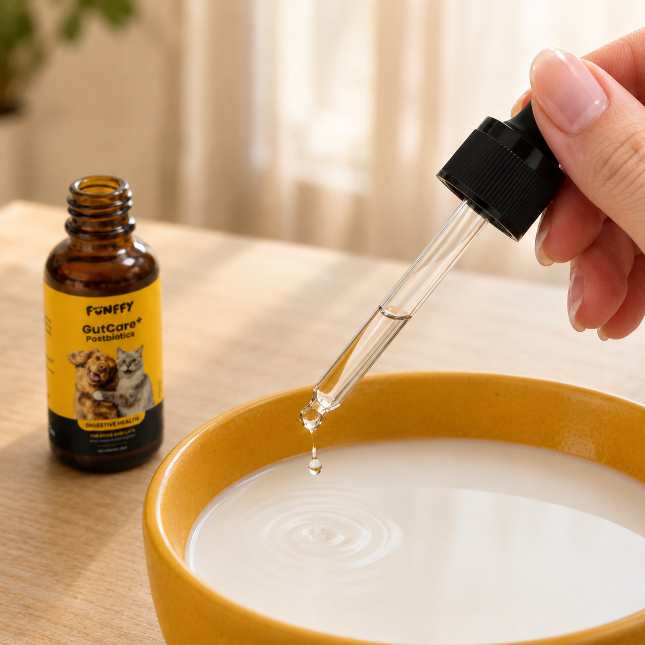 FUNFFY GutCare+ served with milk