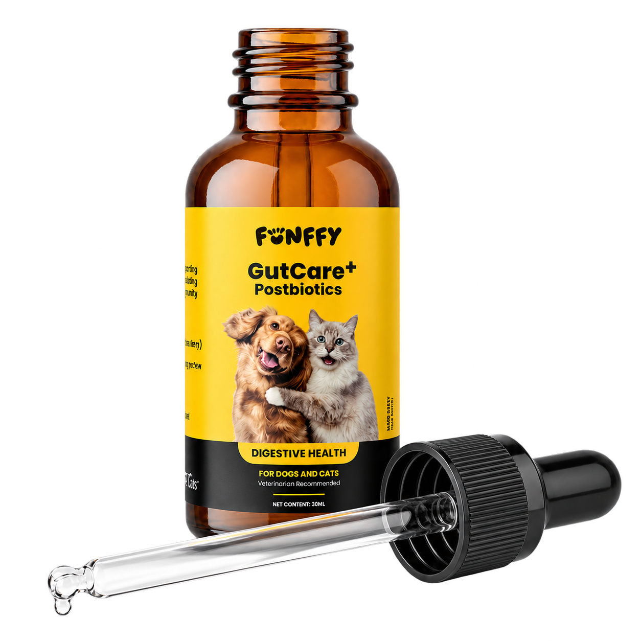 FUNFFY GutCare+ bottle with glass dropper
