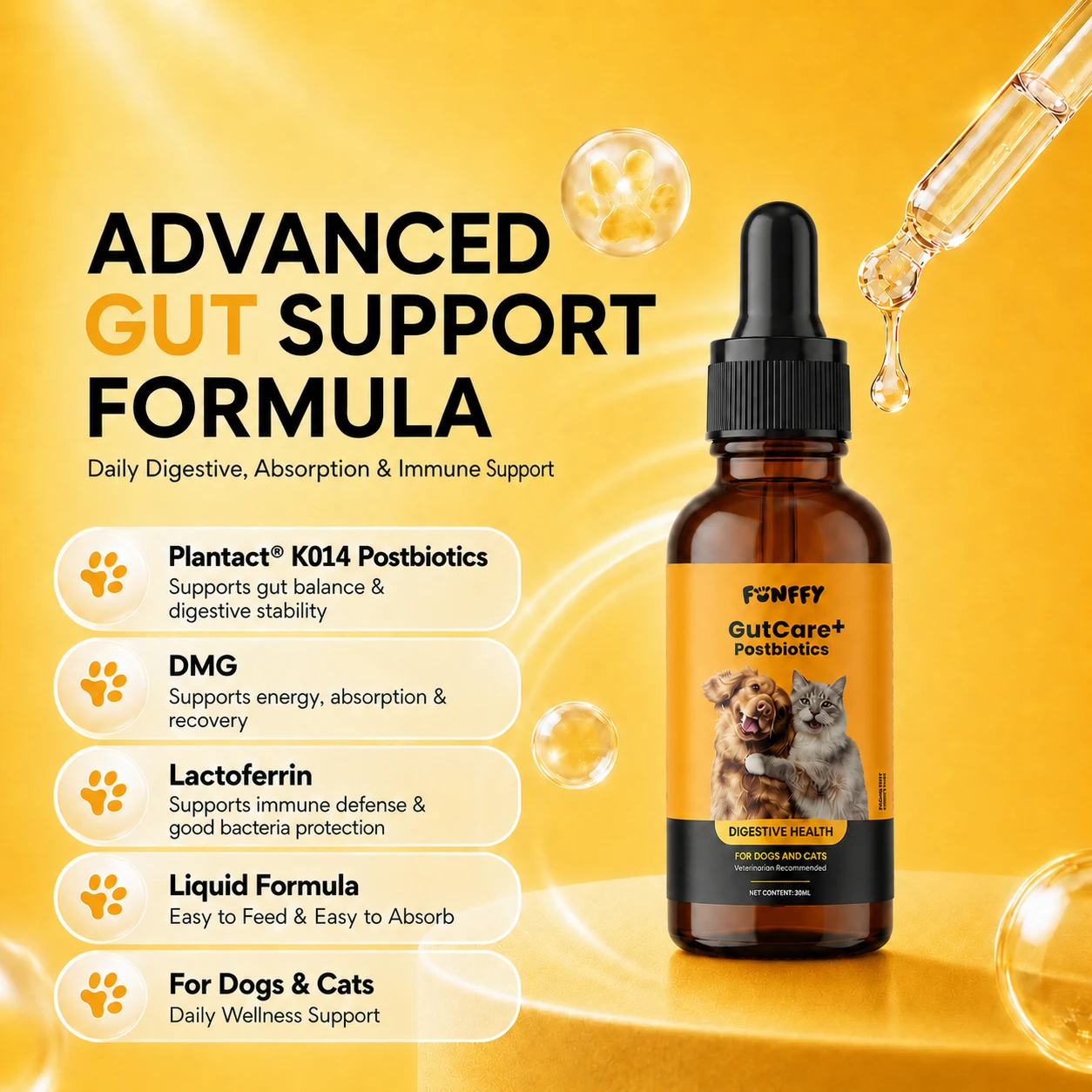 FUNFFY GutCare+ liquid daily support formula